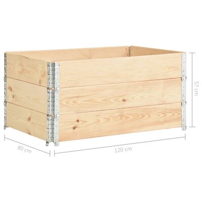 vidaXL Raised Beds 3 pcs 31.5"x47.2" Solid Pine Wood