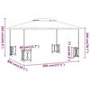 vidaXL Gazebo with Sidewalls&Double Roofs 9.8x13.1' Taupe