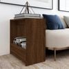 vidaXL Side Table Brown Oak Engineered Wood 19.7x10.2x19.7 in Side Table