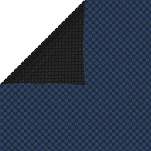 vidaXL Pool Cover Black and Blue Thick PE film with air chambers