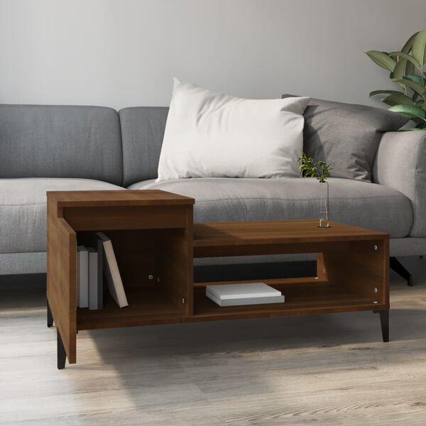 vidaXL Coffee Table Brown Oak Engineered Wood