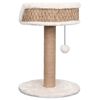 vidaXL Cat Tree Beige Flakeboard, Seagrass, Plush, Jute Compact