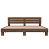 vidaXL Bed Frame Brown Oak Engineered Wood Double Durable Bed Frame