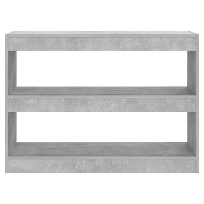 vidaXL Book Cabinet/Room Divider Concrete Gray 39.4"x11.8"x28.3"