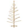 vidaXL Wooden Christmas Tree with Stand Brown 82.68 in Solid pine wood