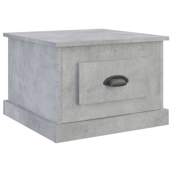 vidaXL Coffee Table Concrete Grey Engineered Wood 19.7x19.7x13.8 in
