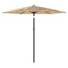 vidaXL Garden Parasol Brown Powder-Coated Steel Large Tiltable