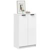 vidaXL Shoe Cabinet White Engineered Wood Medium Shoe Cabinet