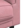vidaXL Sofa Pink Velvet (100% polyester), plywood, solid wood 3-Seater