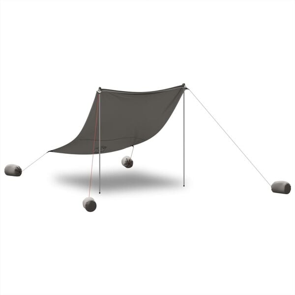 vidaXL Beach Canopy with Sand Anchors Grey 84.3x92.9"