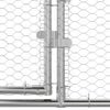 vidaXL Chicken Cage 3 pcs Silver 236.22 x 78.74 x 78.15 in