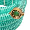 vidaXL Suction Hose Green Plastic, Brass 49.2 feet Durable