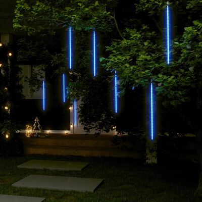 vidaXL Meteor Lights 8 pcs 2 ft Blue 288 LEDs Indoor Outdoor