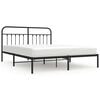 vidaXL Bed Frame Black Steel Full Durable Bed Frame Rectangular