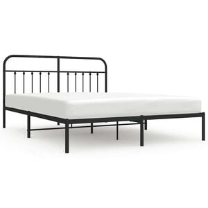vidaXL Bed Frame Black Steel Full Durable Bed Frame Rectangular