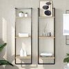 vidaXL Wall Shelf Sonoma Oak Engineered wood, Metal 3-Tier Wall mounting