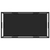 vidaXL Coffee Table Transparent and Black 47.2"x23.6"x13.8" Tempered Glass