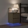 vidaXL Bedside Cabinet 2 pcs Sonoma Oak 15.35 x 13.58 x 19.69 in