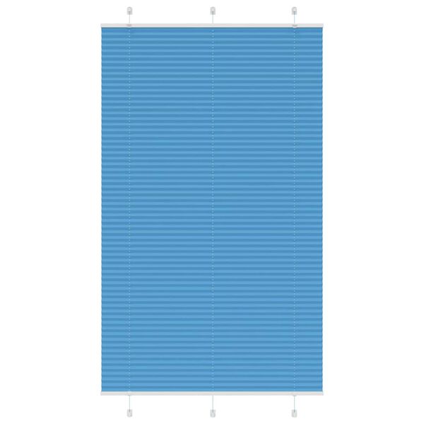 vidaXL Pleated Blind Blue 100% Polyester 45.3 x 78.7 in