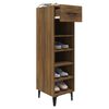 vidaXL Shoe Cabinet Brown Oak Engineered wood Small Shoe Cabinet