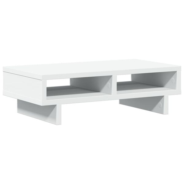 vidaXL Monitor Stand White 19.7x10.6x5.9" Engineered Wood