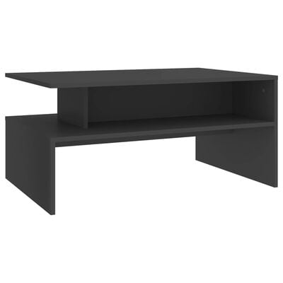 vidaXL Coffee Table Gray 35.4"x23.6"x16.7" Engineered Wood