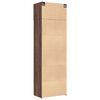 vidaXL Storage Cabinet Brown Oak Engineered Wood Tall Storage Cabinet