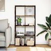 vidaXL Room Divider Bookcase Smoked Oak Engineered Wood Medium