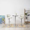 vidaXL Bar Stool Set of 2 Cream Faux leather, chrome steel Adjustable