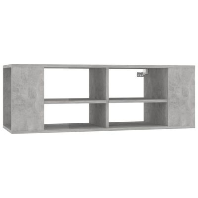 vidaXL Wall-Mounted TV Stand Concrete Gray 40.2"x13.8"x13.8" Engineered Wood