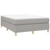 vidaXL Box Spring Bed with Mattress Light Gray 53.9"x74.8" Full Fabric