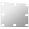 vidaXL Wall Mirror With LED Light Silver Glass, EVA, plastic