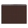 vidaXL Garden Shed Dark Brown Galvanized Steel Large Garden Shed