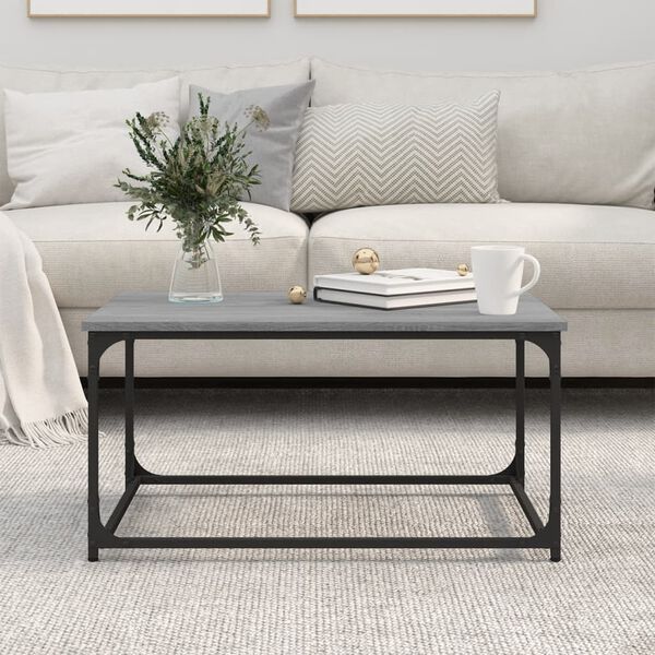 vidaXL Coffee Table Grey Sonoma Engineered wood Medium Durable
