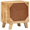 vidaXL Bedside Cabinet Set of 2 Rough Mango Solid Mango Wood Medium