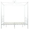 vidaXL Bed Frame White Metal Full Classic/Traditional Bed Frame