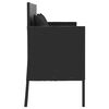 vidaXL Garden Bench Black PE rattan Garden Bench Rectangular Modern