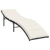 vidaXL Sun Lounger Set of 2 Black, Cream White