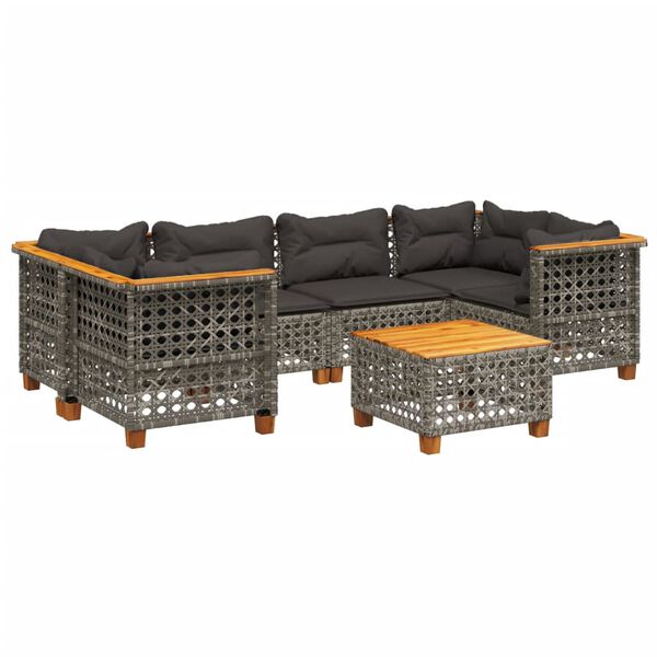 vidaXL Garden Sofa Set Grey