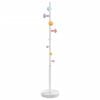 vidaXL Coat Stand White Powder-coated iron, Plastic base with cement