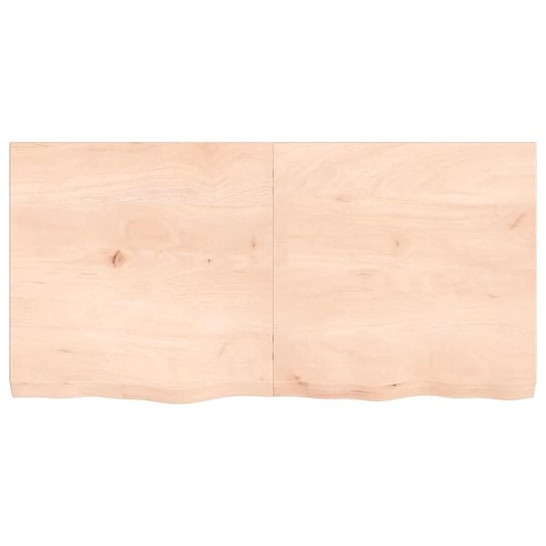 vidaXL Bathroom Countertop 47.2 x 23.6 x (0.8-2.4) " Untreated Solid Wood
