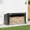 vidaxL Firewood Rack with Rain Cover 78.9"x31.7"x43.5" Galvanized Steel