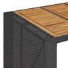 vidaXL Garden Bar Set Black PE rattan 5 Piece Set Seats Many