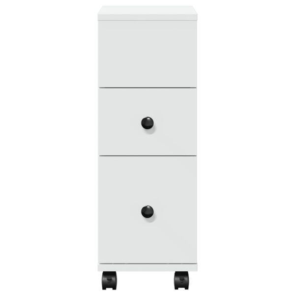 vidaXL Narrow Bathroom Cabinet White Engineered wood Slim