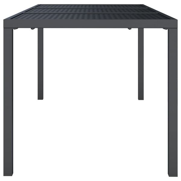 vidaXL Garden Table Anthracite Powder-Coated Steel 65.0 x 31.5 x 28.3 in