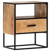 vidaXL Nightstand Brown and Black