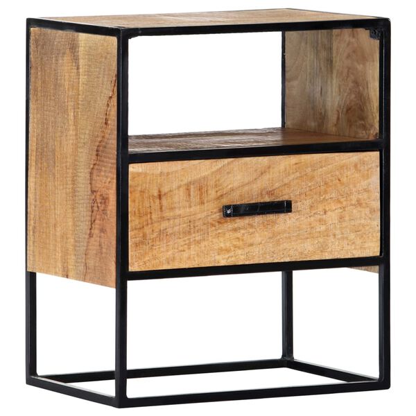 vidaXL Nightstand Brown and Black