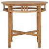 vidaXL Dining Table Teak Solid teak wood Ø31.5 in Durable Dining Table