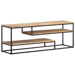 vidaXL TV Cabinet Brown Rough Mango Wood 51.2 in TV Cabinet