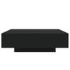 vidaXL Coffee Table Black Engineered wood Low Coffee Table Coffee Table
